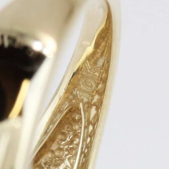 10k Yellow Gold Round & Baguette Diamond Cocktail / Anniversary Band Ring - Picture 5 of 7